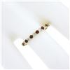 Image 3 : 14K Gold 0.53 ctw Alternating Round Brilliant Ruby & Diamond Prong Stack Band Ri