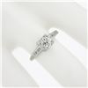 Image 6 : Antique Platinum 0.60 ctw Old European Cut Diamond Floral Work Engagement Ring