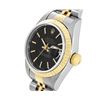 Image 3 : Rolex Ladies 18K Two Tone Gold And Steel Black Index 18K Yellow Gold Fluted Beze