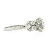 Image 5 : Vintage Platinum 2.58 ctw GIA European Diamond w/ Marquise Accents Engagement Ri