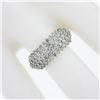 Image 3 : Estate 10K Two Tone Gold 1.0 ctw Round Prong Set Diamond 5 Row Wide Band Ring