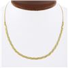 Image 1 : Italian 14k Yellow Gold 16 Fancy Textured Braided Flat Link Chain Necklace