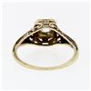 Image 6 : Antique Edwardian 14K TT Gold 0.15 ctw Old Mine Diamond Filigree Engagement Ring