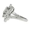 Image 8 : Vintage Platinum 1.95 ctw Large Old European Cut Diamond Bypass Ring w/ Accents