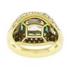 Image 3 : Estate 18k Yellow Gold 6.07 ctw GIA Emerald Cut & Baguette Diamond Engagement Ri