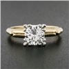 Image 7 : Vintage 14k Gold & Platinum 0.82 ctw G VS Diamond Solitaire Wheat Engagement Rin