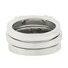 Image 7 : (3) New 14K Gold Puzzle Matte Finish Stack Band Rings W/ 0.46 ctw Bezel Diamonds