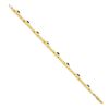 Image 7 : Vintage Solid 14k Yellow Gold Round Bezel Set Black Onyx Geometric Link Bracelet