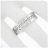 Image 3 : Men's 14K White Gold 0.60 ctw Round Brilliant Cut Channel Set Diamond Band Ring