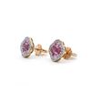 Image 3 : Fashion Pink Sapphire & Diamond Clover Earrings