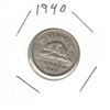 1940 Canadian nickel