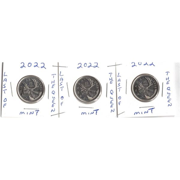 2022 Canadian Mint Quarters, Last of the Queen