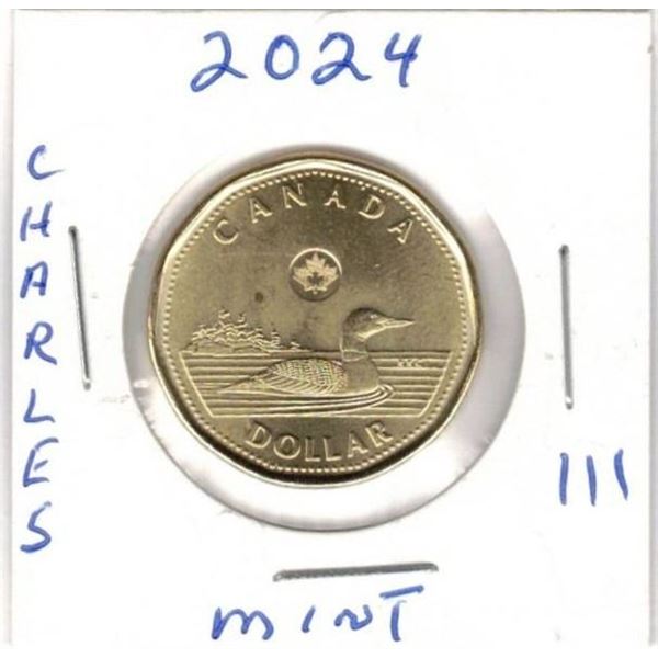 2024 Canadian Loonie, King Charles III, MINT