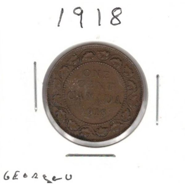 1918 Canadian Large One Cent