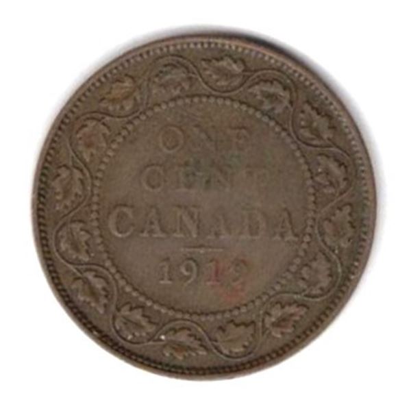 1919 Canadian Large One Cent