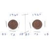 1965 Canadian Small Cent T2 & T3