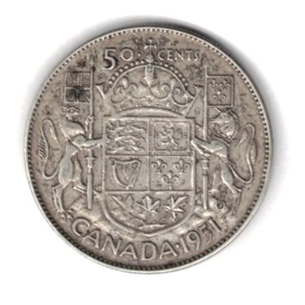 1951 Canadian 50 Cent Coin
