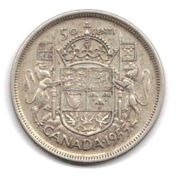 1955 Canadian 50 Cent Coin