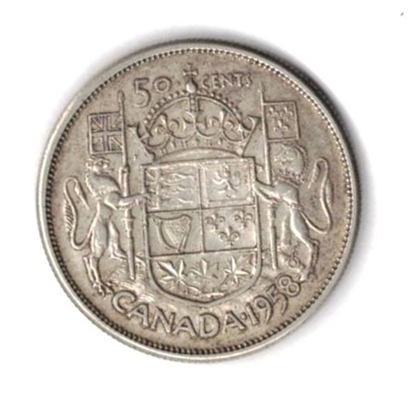 1958 Canadian 50 Cent Coin