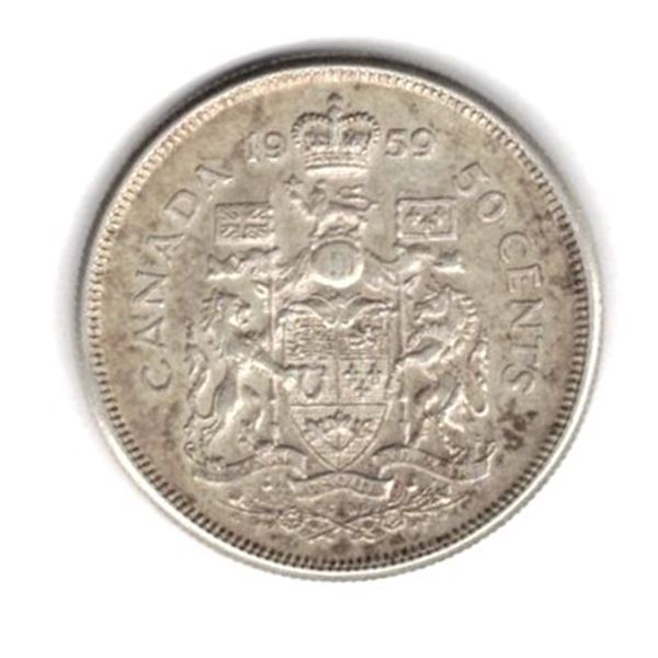 1959 Canadian 50 Cent Coin
