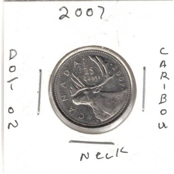 Canadian Quarter, Dot On Caribou Neck