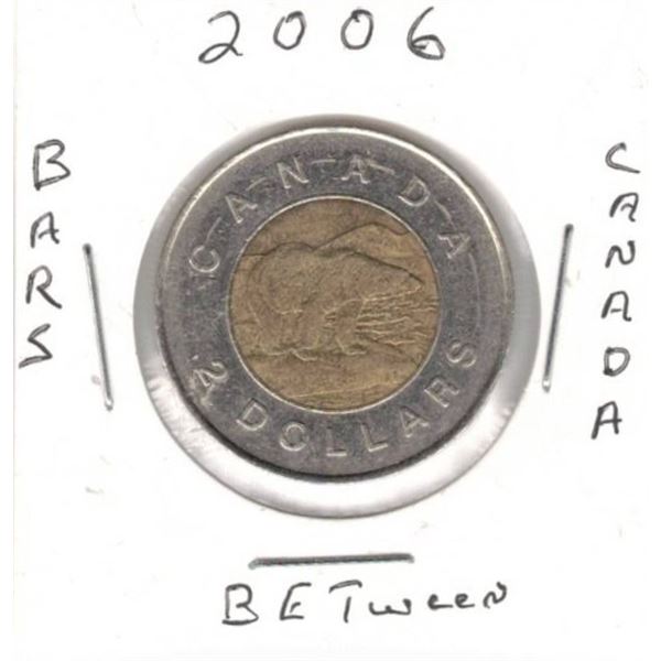 Canadian Toonie, Bars Between Canada Lettering