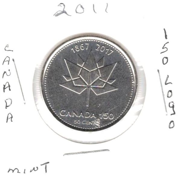Canadian Half Dollar, Canada 150 Logo MINT