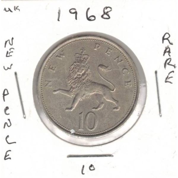 UK New 10 Pence Coin, Rare