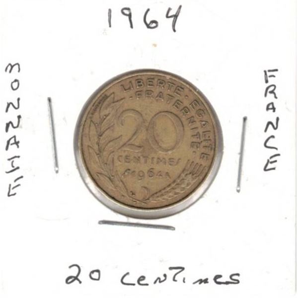 France 20  Centimes Monnaie Coin