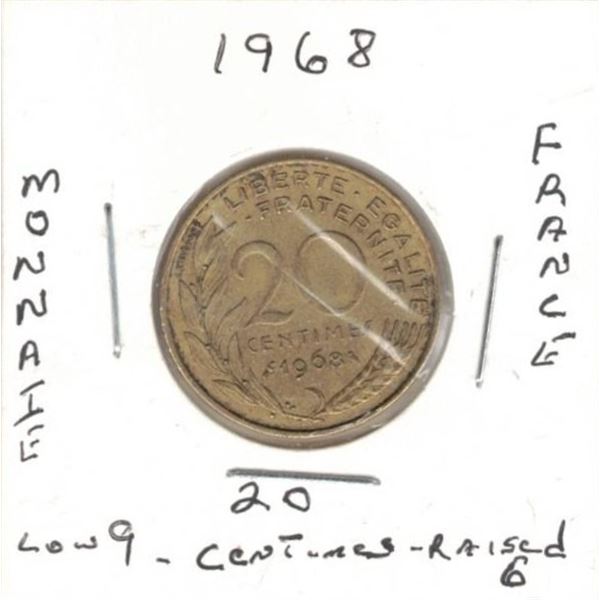 France 20  Centimes Monnaie Coin