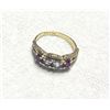 Image 1 : 10kt Gold Ring with gem Stones , Weight 2.87 g