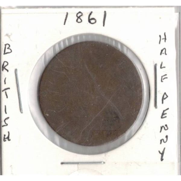 1861 British Half Penny