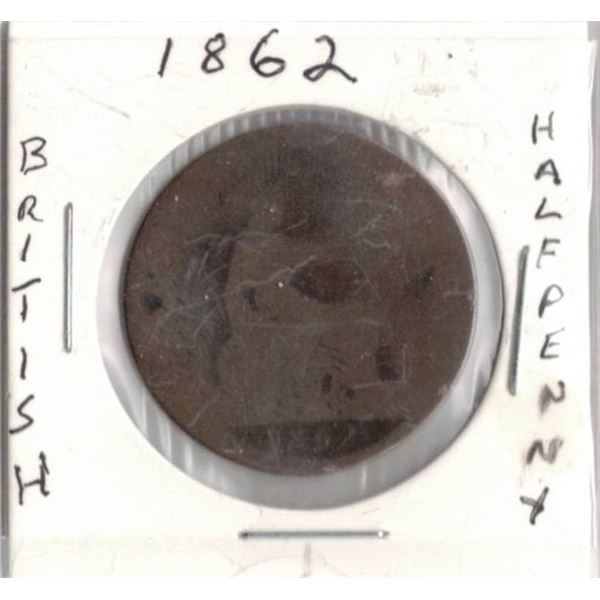 1862 British Half Penny