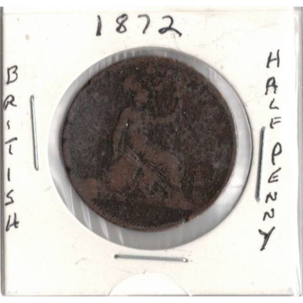 1872 British Half Penny