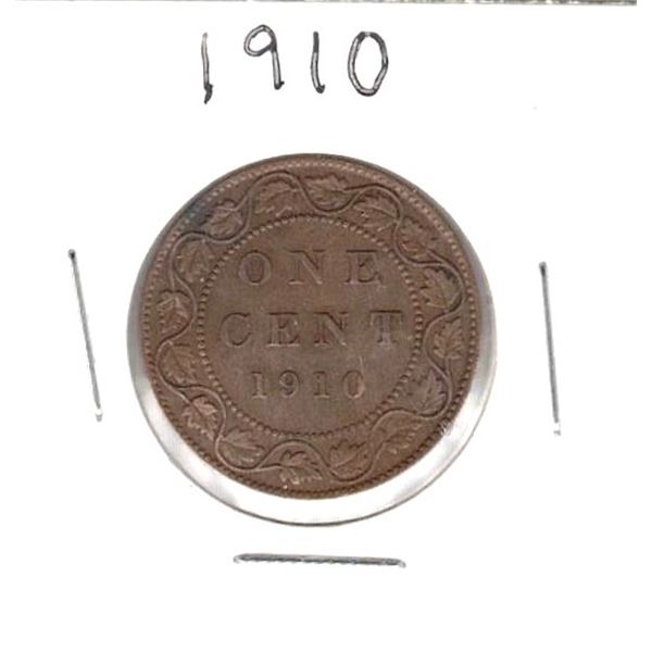 1910 Canadian Large One Cent