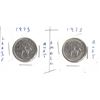 Image 1 : 1973 Canadian 25-cent coin Large Bust and Small Bust