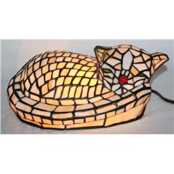 Stained Glass Cat Lamp