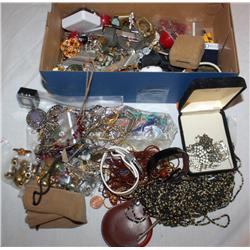 Box of Costume Jewelry-- Might Find a Gem