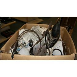 BOX OF MISC. CHANDELIERS