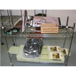 RACK LOT OF MISC. ITEMS