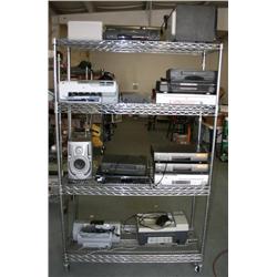 RACK LOT OF MISC ELECTRONICS