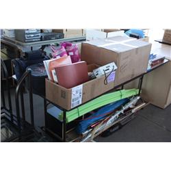 Table lot of miscellaneous household items