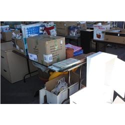 Table lot of miscellaneous household items