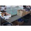 Image 1 : Table lot of miscellaneous items, fish tank, etc,