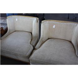Two matching terry cloth chairs