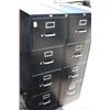 Image 1 : Lot of 2 black filing cabinets