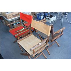 Lot of 4 Cloth chairs & wood foldable chairs