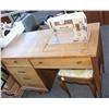 Image 1 : Singer sewing machine and table