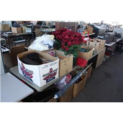 Table lot of miscellaneous household items