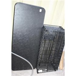 Black Metal Shelving and tables